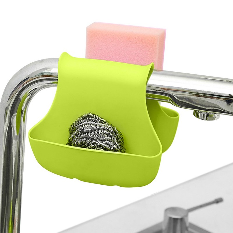 2 Pack Sponge Holder for Double-Sink, FineGood Saddle Caddy Brush