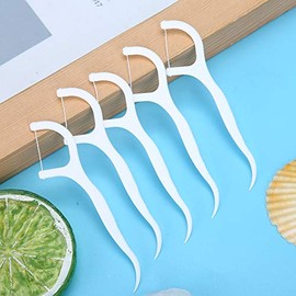 YUYTE Floss Picks Travel Flossers Dentales, Utensilios De Limpieza 500 Unidades De Alta Dureza Dientes Profesionales Palillos De Dientes Con Hilo Dent