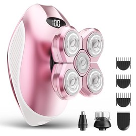 Maquinilla de afeitar eléctrica para mujer, 5 en 1, multifuncional, con pantalla LED, afeitadora eléctrica recargable e impermeable, ideal para viajes
