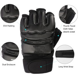 HEYInova Pro Performance Kickboxing Gloves,Sparring Gloves for Men and Half Finger, High-Impact Boxing Gloves for Bag Training and UFC(L)