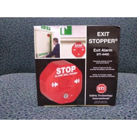 STI model #STI-6400, STI Exit Stopper, Multifunction Door Alarm, Red.