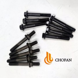 Unbranded 12X Exhaust Manifold Bolts Studs 3944655 For Dodge Ram 5.9 6.7 Cummins 03-19 New