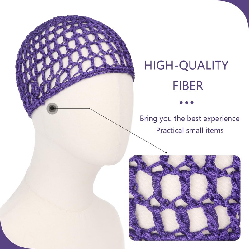 2 PCS Hair Nets for Sleeping Mesh Crochet Hair Wrap