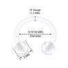 KJM Fashion Rook Earrings 1.2 mm 16 g Transparent Bioflex