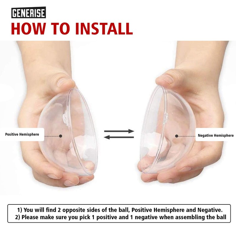 Clear Baubles to Fill x12 Transparent Plastic Fillable Christmas Baubles