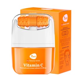7DAYS Lifting Cream for Face with Vitamin C - Moisturising Cream for Korean, Anti-Ageing for Face and Neck for Women, Massager Against Swelling