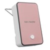 Mini Space Heater Pink Fast Heating Rotatable Holder Anti Slip