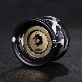 AAGWW: Trick Yo-Yo, For Competitions, Suitable for Beginners, High Precision Bearings, Ball Bearings, Professional Level, Aluminum Alloy (Design: Yo-Yo - Black Silver Flying Dragon, 1 Piece)