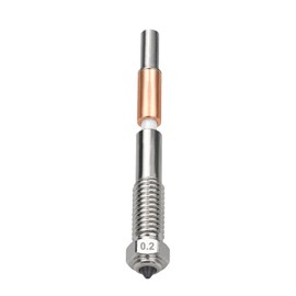 Boquilla bimetálica para qidi Plus4 de liberación rápida de cerámica aislada integral de 0.2 mm, boquilla integral de cerámica QD-4.5-0.2, resistente a altas temperaturas para qidi (0.2)
