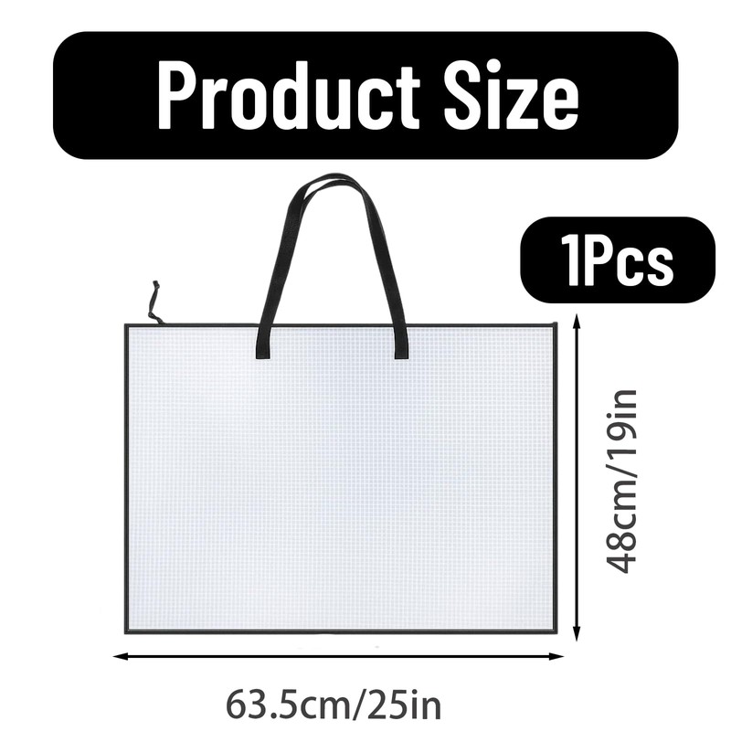 Art Folder, A2 Art Portfolio Case with Handle, 25X19 Inches