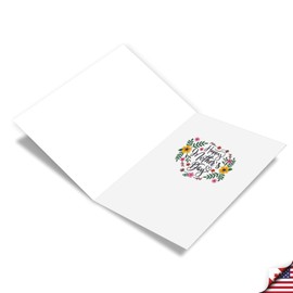 NobleWorks Mother's Day Greeting Card with 5 x 7 Inch Envelope (1 Card) Mom Mom Love - Floral Wreath C10980BMDG