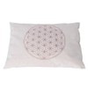 Pine Wood Cushion with Flower of Life in Purple, 26