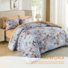 LXWORX Queen Comforter Set Khaki - 7 Pieces Bed in