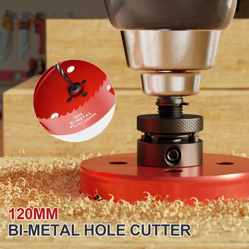 4-45/64 Inch M42 HSS Hole Saw - 120mm Bi-Metal Hole