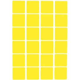 Royal Green Square Stickers Labels for All Purpose 1" inch - Self Adhesive Label in Yellow 25mm - 360 Pack