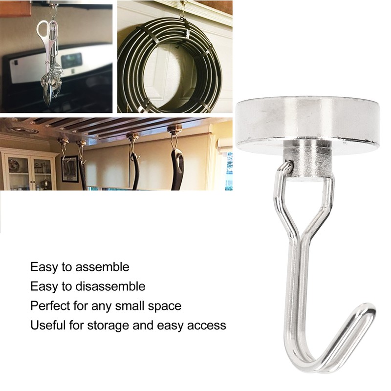 6Pcs Swing Magnetic Hook Set No Drilling Need Decorative Beautiful