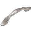 Cosmas 5 Pack 9009SN Satin Nickel Twist Cabinet Hardware Handle Pull - 3" Inch (76mm) Hole Centers
