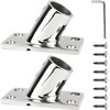 YANYUCB Boat Hand Rail Fittings,316 Stainless Steel Rectangular 60 Degree