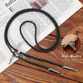 LALATCH Bolo Tie for Men Women, Cowboy Bolo Tie Texas Cowgirl Cowboy Necktie Bolo Ties Cowboy Accessories for Men Women, Silvery Small Bull