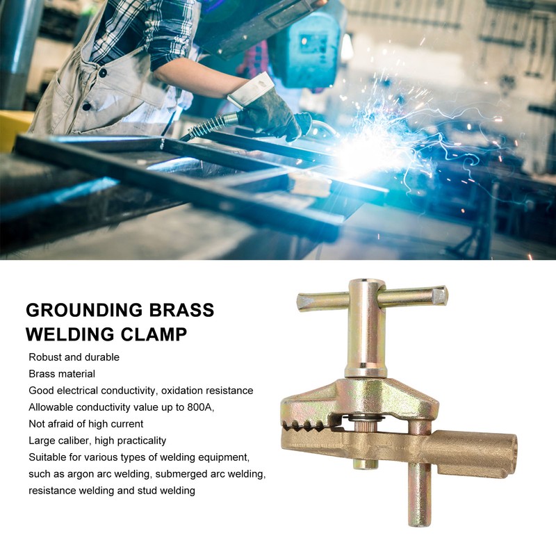 Welding Ground Clamp Brass Iron Robust Professional Ground Welding Earth
