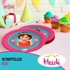 Party Factory Heidi 10 x paper plates, disposable plates, colourful,