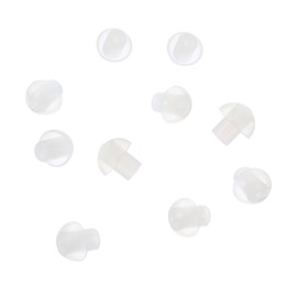 IWOWHERO 10pcs Replacement Mushroom Earbud Tips for Coil Tube Earpieces Comfortable and Durable Ear Inserts for Acoustic Tube Headsets Secure Fit for Vigorous Activities