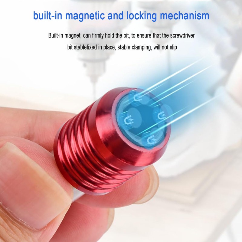 LxcshLjx 4Pcs Drill Bit Extension Set, Magnetic Screwdriver Bit Holder,