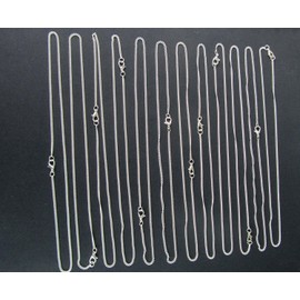 Miniblings 12X Curb Link Necklace 2.4mm DIY Necklace Silver Plated Clasp 80cm
