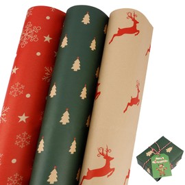 Christmas Gift Wrap Christmas 12 Sheets, 29.52 X 19.68 Inch