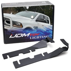 iJDMTOY Heavy Duty 5mm Steel Constructed Hood Hinge Mount A-Pillar LED Ditch Light Bracket Hardware Compatible with Dodge RAM 1500 2500 3500 (2009-2018)