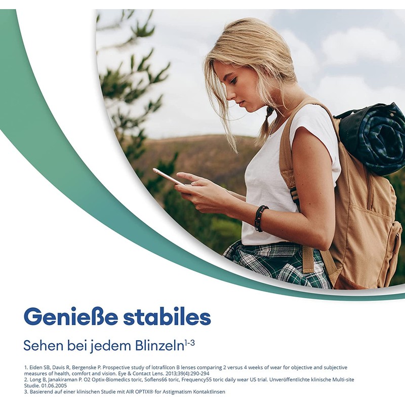 Air Optix plus HydraGlyde for Astigmatism Monatslinsen weich, 3 Stück,
