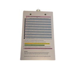 Dive Instructor's Clipboard with No Decompression Dive Tables (240 x 150 mm / 9.4 x 5.8 in)