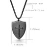 Men Shield Armor of God Ephesians 6:16-17 Faith Cross Necklace,Cupimatch