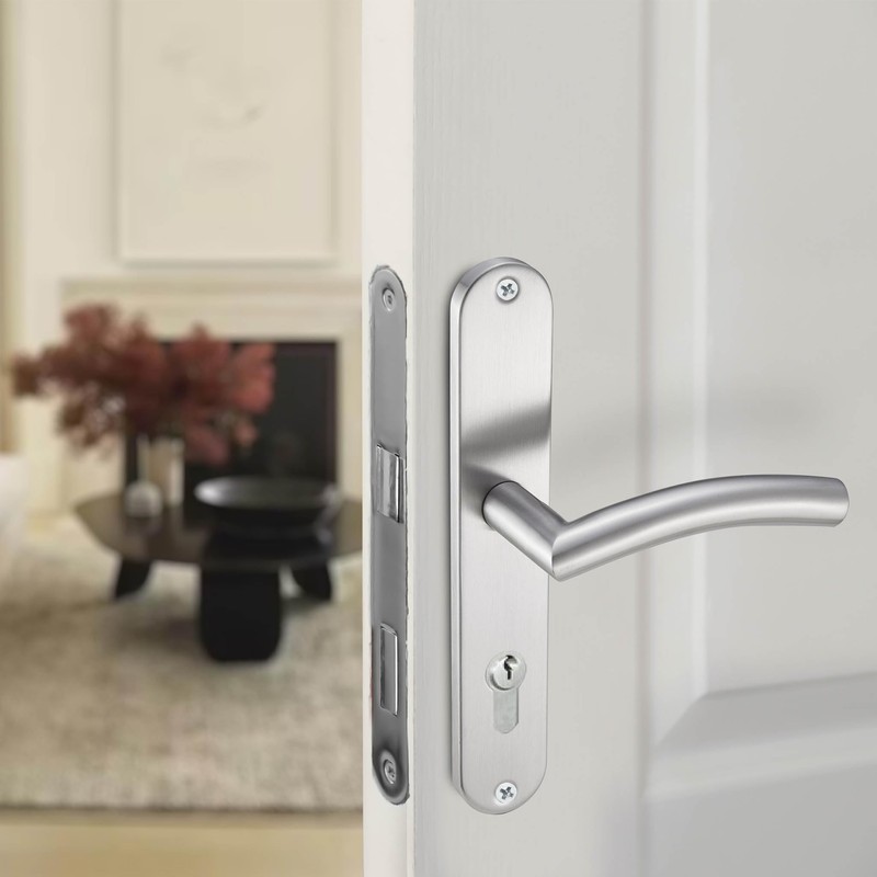 Stahlia Handle set, long plate, renovation set, brushed stainless steel,