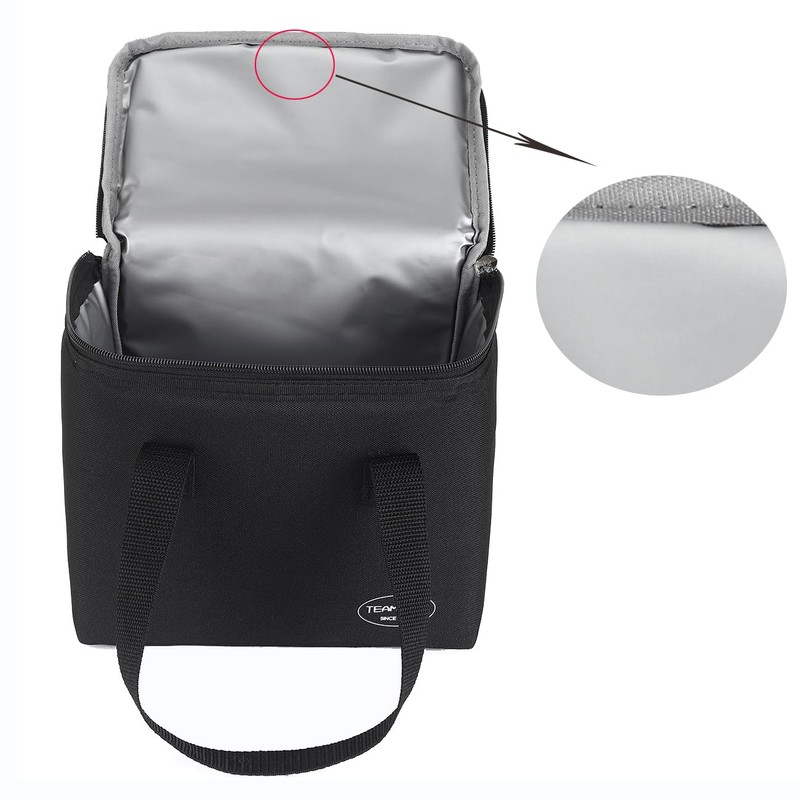 TEAMOOK Small Cool Bag Leakproof Waterproof Soft Insulated Lunch Bag