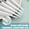 Lemeya Matte Black White Silverware Set for 6,Modern Stainless Steel