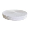 QIANF Cinta de sarga ecológica, 100% algodón, color blanco, 5