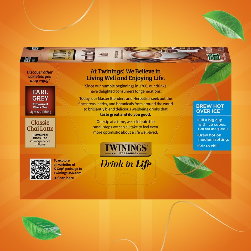 NEW Twinings Chocolate Chai Latte Tea 60 K-Cup Pods for