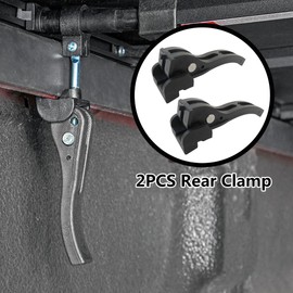 Zafina-UP 2Pcs Rear Clamp for Hard Folding Tonneau Cover - Black