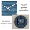 XFM Blue Wall Clock 24 Inch Farmhouse Wall Clocks Battery
