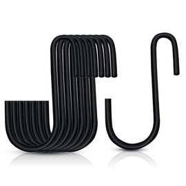 S Shaped Hooks, Set of 20, Universal Hooks, 2.6 inches (6.5 cm), Hooks, Shedding Prevention, Small Accessories, Hanging Storage, Load Capacity 22.0 lbs (10 kg), Rust-free, For Kitchens, Closets,