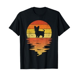 yorkie shirt 70s vintage retro sunset yorkie T-Shirt