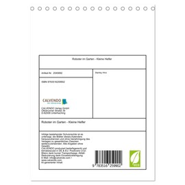 Robot in the Garden - Little Helpers (Desk Calendar 2026 DIN A5 High), CALVENDO Monthly Calendar