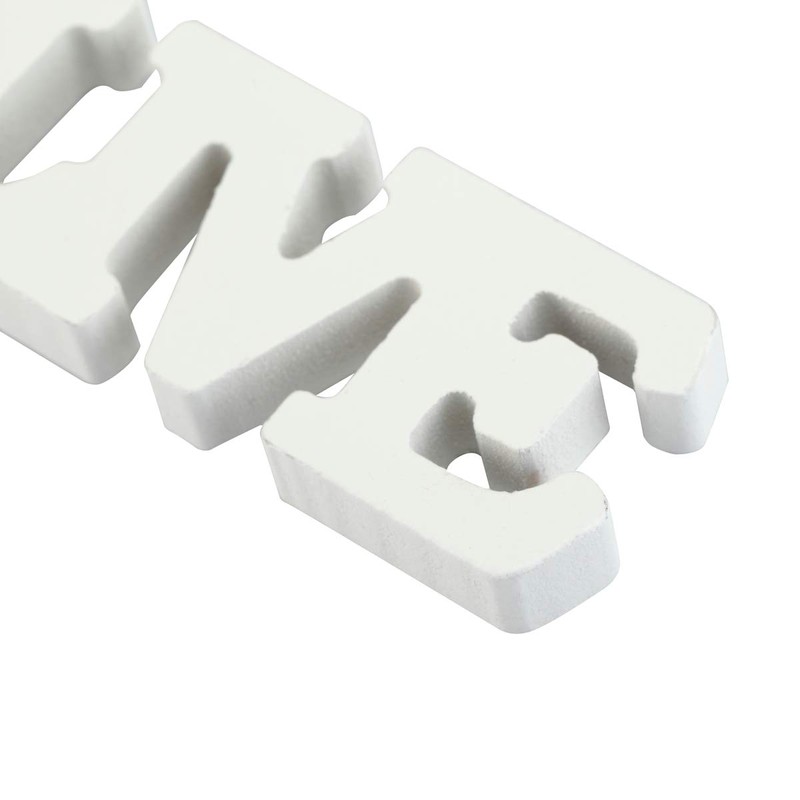 SALOCY LIVE LOVE LAUGH Wooden Letters for Wedding Decoration (White)