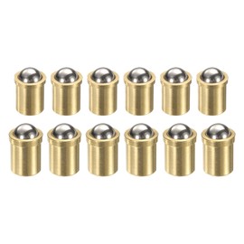 sourcing map 12pcs Ball Point Spring Plungers 10x13mm / 12x16mm Brass Precision Positioning Beads Ball Spring Plungers Ball Catch Latch for Door Cupboard Mechanical Devices Clamps Furniture