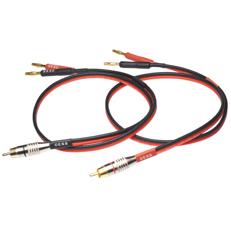 CNCESS CESS-024-2f Speaker Cable with RCA Plug to 4mm Banana