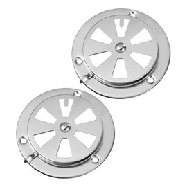 TEHAUX Oven Vent Cover Set 2 Pcs Regulating Valve for Tumble Dryer Exhaust Vent Damper Ventilation Grille Stainless Steel Easy to Install