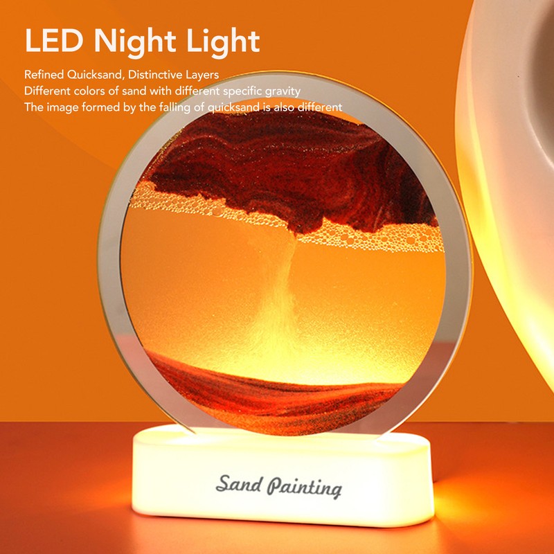 Quicksand Painting Light USB Plug in Eye Protection Art Decoration
