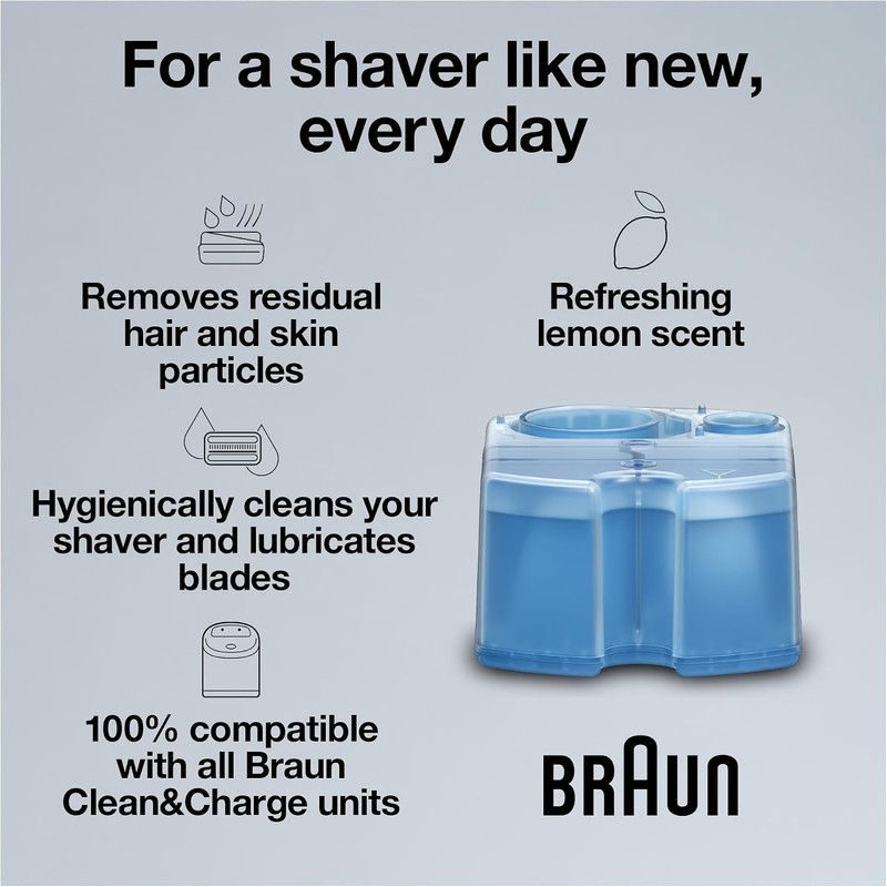 Braun Clean & Renew Refill Cartridges CCR, Replacement Shaver Cleaner