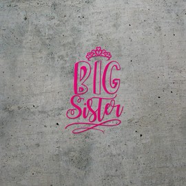 Transparent Decal Stickers of Big Sister (Pink) Premium Waterproof Vinyl Decal Stickers for Laptop Phone Accessory Helmet Car Window Mug Tuber Cup Door Wall Decoration ANDSKUS0g9753PI
